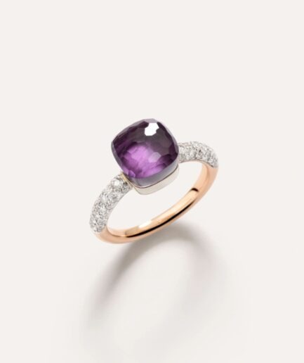 Nudo Ring Petit Amethyst Diamonds