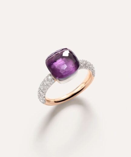 Nudo Ring Classic Amethyst Diamonds