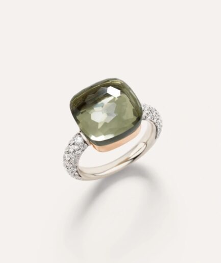 Nudo Ring Maxi Prasiolite Diamonds