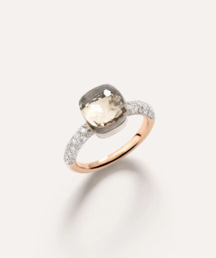 Nudo Ring Petit White Topaz Diamonds